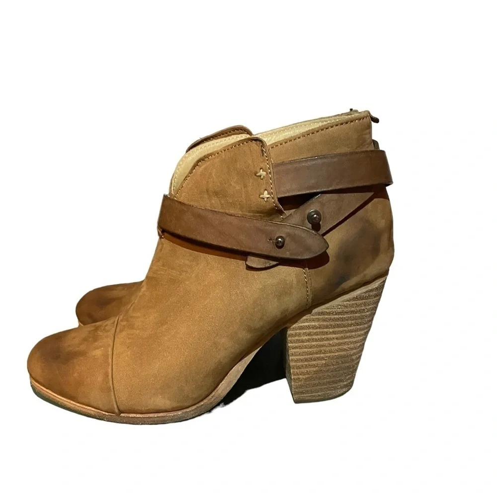RAG & BONE TAN SUEDE ANKLE BOOTIES